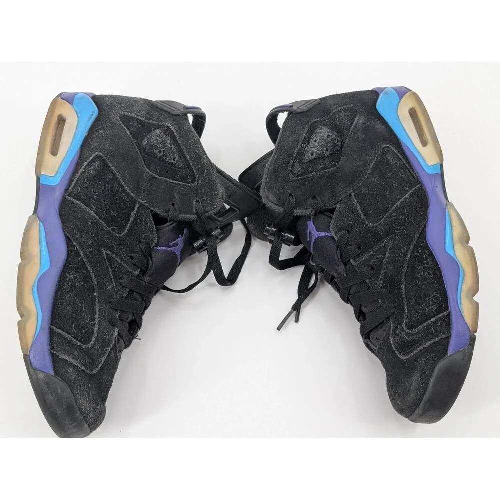 Nike Air Jordan 6 Retro Aqua Size 7 Y Boys Basketball Sneakers Fair Condition